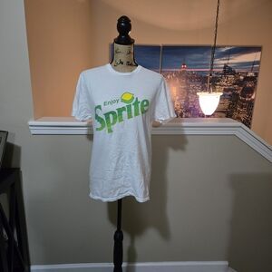 White and Green Short Sleeve Tee